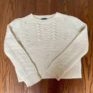 J Crew Cream-colored Super Warm and Fuzzy Sweater